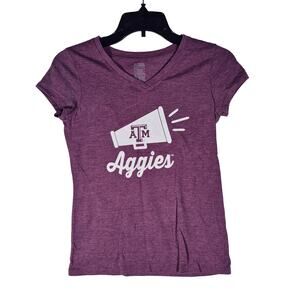 Texas A&M Aggies Girls Cheer V-neck Tee size Large